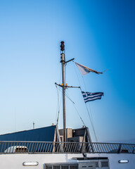 flag in the blue sky