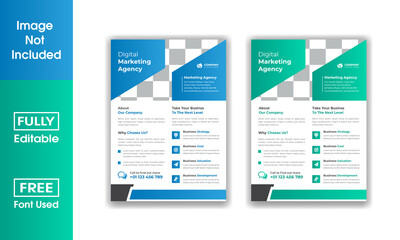 Corporate business flyer template design. digital marketing agency flyer, business marketing flyer set, digital marketing new flyer. flyer design set
