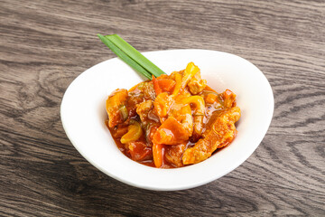 Meat goulash with vegetables