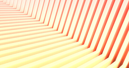 Abstract Yellow and orange Architecture Construction 3d corner background. 3d rendering.