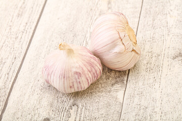 Fresh ripe and tasty garlic