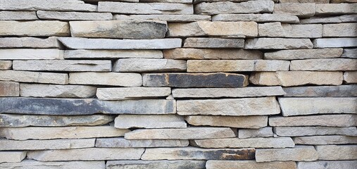 Wall of stone plates. Stone wall texture. Stone bricks. Stone wall background.