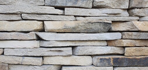 Wall of stone plates. Stone wall texture. Stone bricks. Stone wall background.