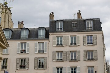 the facade of the building