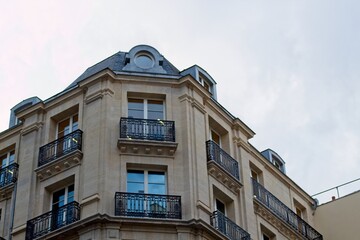 the facade of the building