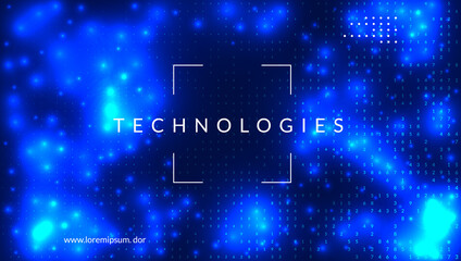 Digital technology abstract background. Artificial intelligence, deep learning and big data concept.
