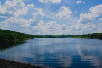 clouds over the lake