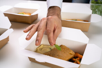 Cooking Restaurant Meal For Delivery