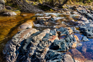Rio Manzanares en La Pedriza. Madrid. España. Europa.