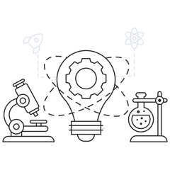 conceptual ar illustration of innovation and discovery