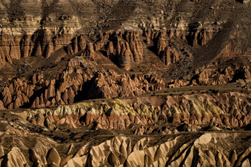 The mountains of Cappadocia, Turkey.