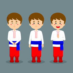 Ukraine Character with Various Expression