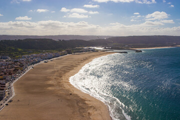 Fototapeta na wymiar The View of Nazare From Above