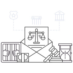 An illustration design of subpoena