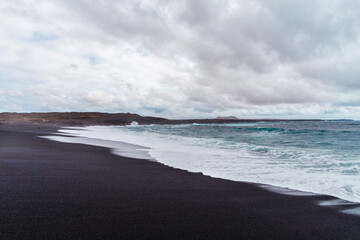 A view of a beach of Lanzarote, Canary Islands, Spain.
