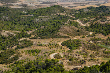 Fototapeta na wymiar Spain, Navarre, Arguedas, Bardenas Reales desert, natural park classified as Biosphere Reserve by UNESCO, Castil de Tierra, the emblematic fairy chimney
