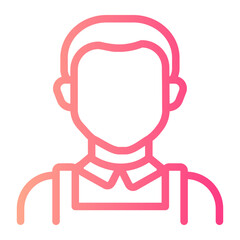 barista man gradient icon