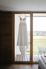 Beautiful white wedding dress