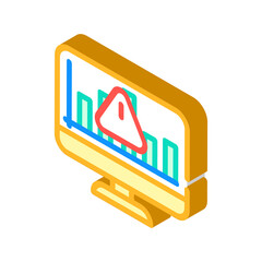 risks of trade market and business intelligence isometric icon vector. risks of trade market and business intelligence sign. isolated symbol illustration