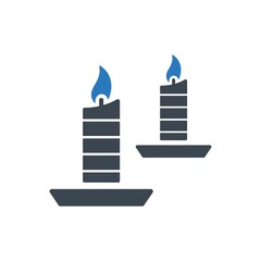 Obraz premium Candle light icon ( vector illustration )