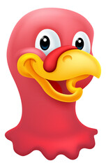 Turkey Bird Thanksgiving Christmas Cartoon Mascot