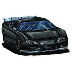 Obraz na płótnie Canvas Racing car isolated on white background. vector illustration.