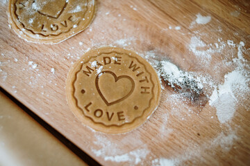 Homemade shortbread cookies. Christmas cookies. Gingerbreads.