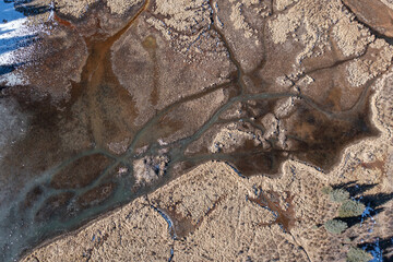 Texture of the river in the Rockies 