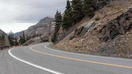 Mountain curve ahead 