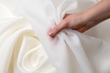 Background, texture. Template. Silk fabric, matte organza 