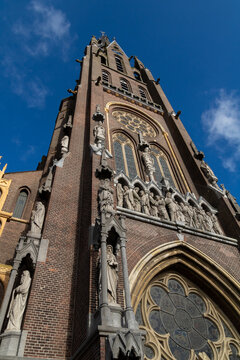 Church In Veghel, The Netherlands. Medieval Architecture By Pierre Cuypers. Sint Lambertus Church