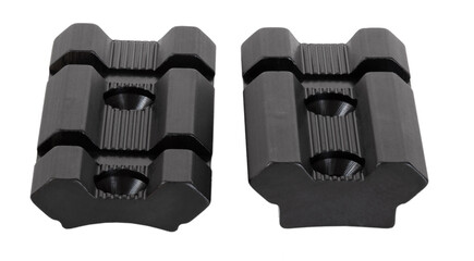 Two bases to hold a riflescope on a gun