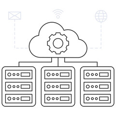 an editable illustration of cloud computing