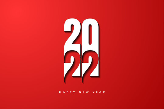 new year 2022 with number style logo