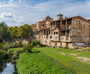 Details of the old part of the city of Vic in Catalonia