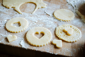 Homemade shortbread cookies. Christmas cookies. Gingerbreads.