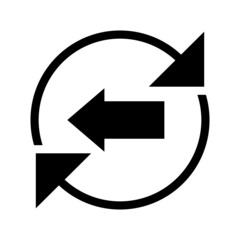 Back To Sync icon isolated on white background