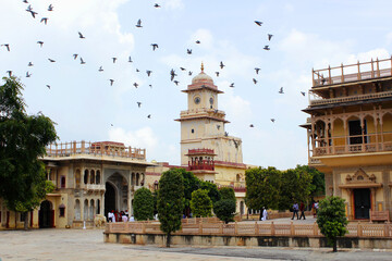 Rajendra Pol and Mubarak Mahal in City Palace of Jaipur. India