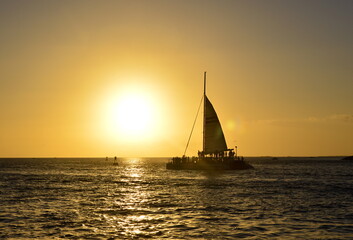 Fototapeta na wymiar Sonnenuntergang über dem Golf von Mexico, Key West, Florida
