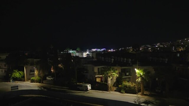 Paphos city at late night in the summer.