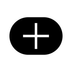 Fototapeta premium Plus icon isolated on white background