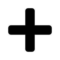 Obraz premium Plus icon isolated on white background