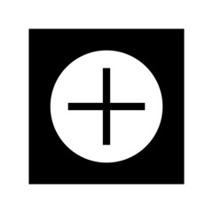 Plus icon isolated on white background