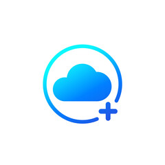 add to cloud icon on white