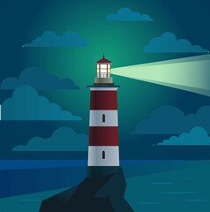 lighthouse in the night