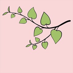 simplicity ivy freehand drawing flat design.