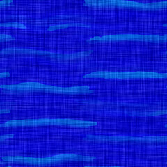 Blue mottled swirl wave rustic linen texture background. Summer beach style stripe home decor fabric. Dyed wash wavy coastal living textile effect. High quality jpg seamless pattern swatch.