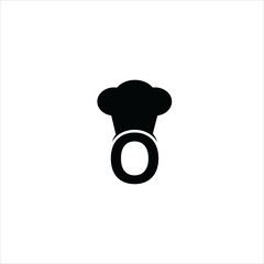 initials o chef logo vector template