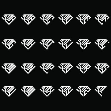 MXA to MXZ letter logo creative design, Multiple triple letter logo design