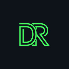 Professional Innovative Initial DR logo. Minimal elegant Monogram. Premium Business Artistic Alphabet symbol and sign